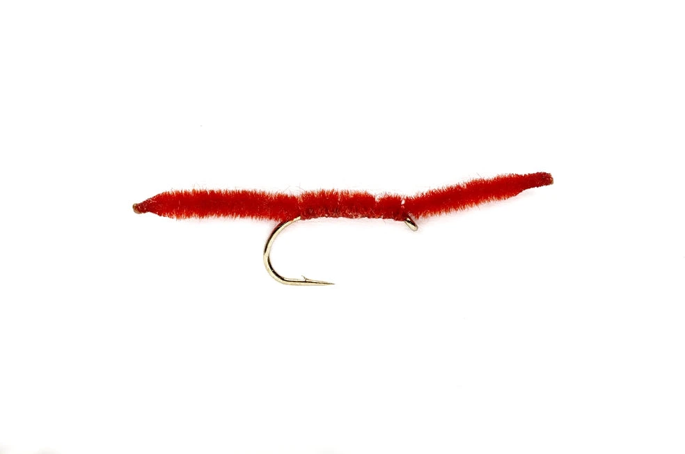 Fulling Mill Vernille San Juan Worm Red 3 Fulling Mill Vernille San Juan Worm Red