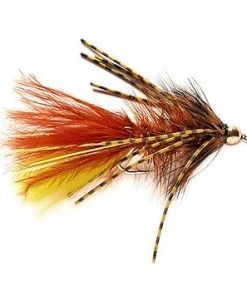 Fulling Mill Shop Flies TH Rubber Legged Bugger Brown/Yellow