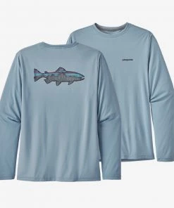 Patagonia Men's Long-Sleeved Capilene Cool Daily Fish Graphic Shirt Clothing & Logo Gear