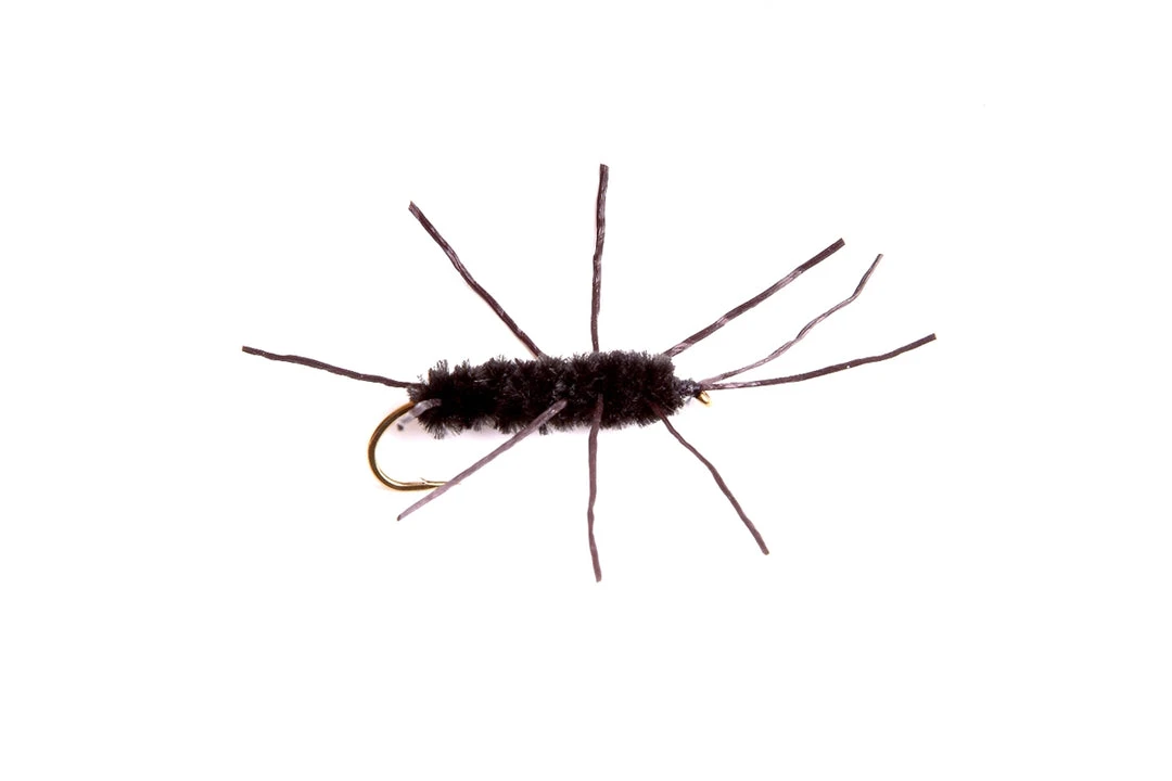 Fulling Mill Shop Flies Pat's Black Rubber Leg 3 Fulling Mill Shop Flies Pat's Black Rubber Leg