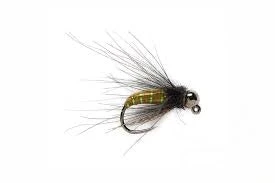 Fulling Mill Shop Flies Callies Jiggable Caddis Olive 3 Fulling Mill Shop Flies Callies Jiggable Caddis Olive