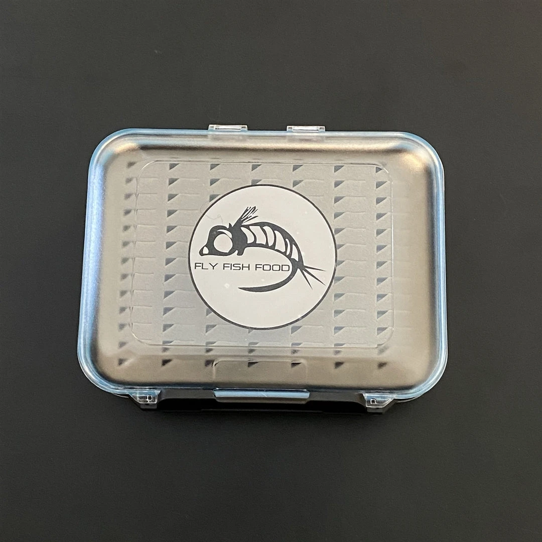 Adamsbuilt FLY FISH FOOD LOGO FLY BOX, CLEAR DOUBLE SIDED - MED, NYMPH FOAM 3 Adamsbuilt FLY FISH FOOD LOGO FLY BOX, CLEAR DOUBLE SIDED - MED, NYMPH FOAM