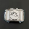 Adamsbuilt FLY FISH FOOD LOGO FLY BOX, CLEAR DOUBLE SIDED - SMALL, DRY AND NYMPH FOAM