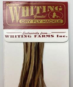 Whiting 100 Pack Dry Fly Hackle - Brown - 10