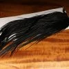 Hareline Dyed Over White Saddle Patch - Black Hackle