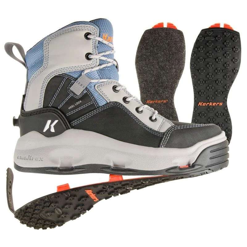 Wading Gear Korkers Buckskin Mary Women's Wading Boot - Felt & Kling-On Soles 3 Wading Gear Korkers Buckskin Mary Women's Wading Boot - Felt & Kling-On Soles