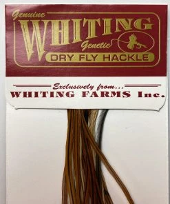Whiting 100 Pack Dry Fly Hackle - Furnace - 18
