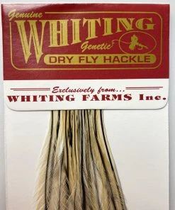Whiting 100 Pack Dry Fly Hackle - Golden Badger - 12