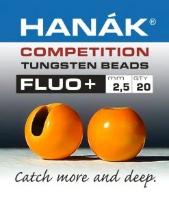 Nature's Spirit Hanak Fluo+ Slotted Tungsten Beads