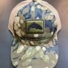 Clothing & Logo Gear Simms - CBP Trout Icon Trucker - Riparian Camo - Fly Fish Food Logo