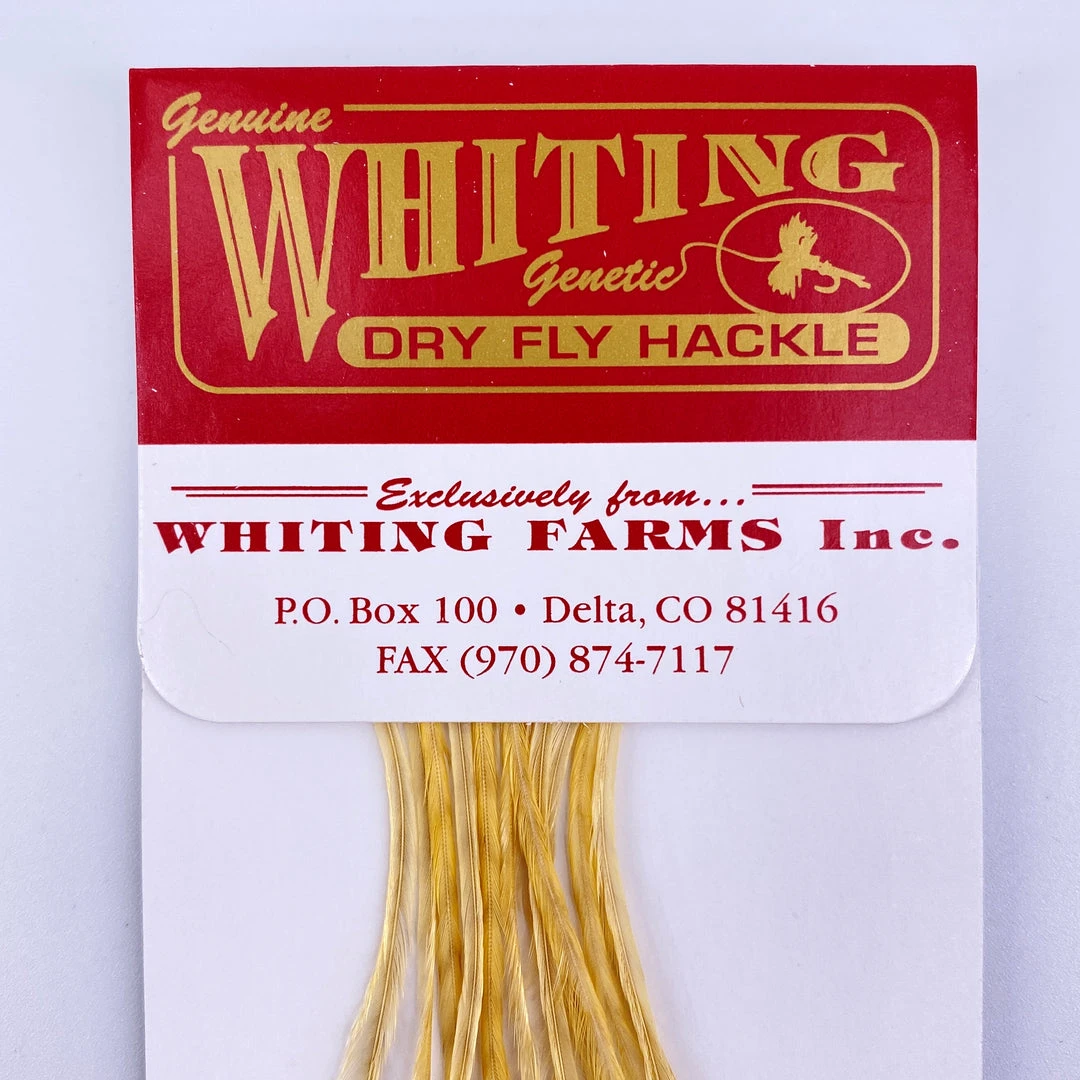 Whiting 100 Pack Dry Fly Hackle - Light Ginger - 18 3 Whiting 100 Pack Dry Fly Hackle - Light Ginger - 18