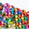 Hareline Slotted Tungsten Beads - Rainbow