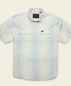Howler Brothers Howler Bros. H Bar B Snapshirt Roberts Plaid - Cloud Blue Clothing & Logo Gear
