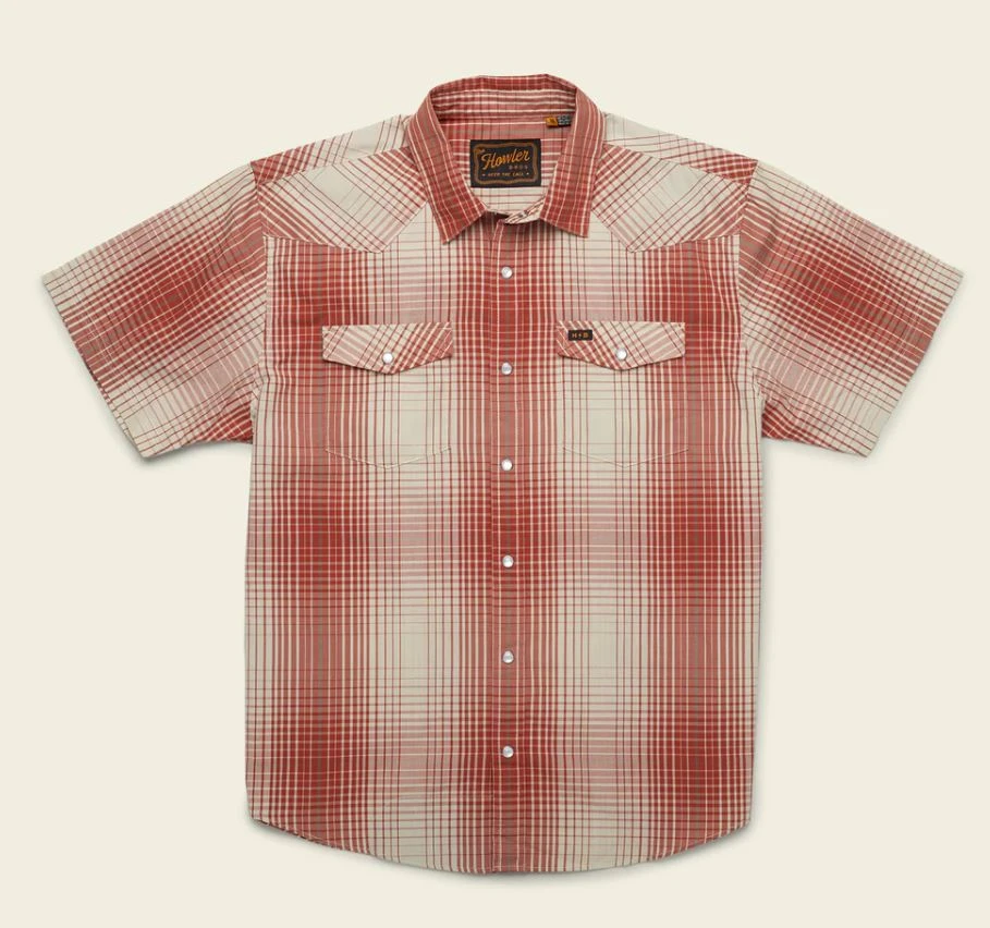 Howler Brothers Howler Bros. H Bar B Snapshirt Roberts Plaid - Mars Red 3 Howler Brothers Howler Bros. H Bar B Snapshirt Roberts Plaid - Mars Red