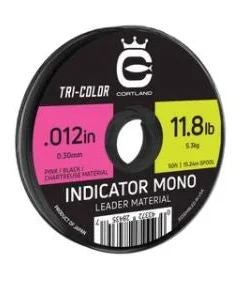 Cortland Spooled Indicator Mono - Tri Colored Tippet Leader & Accessories