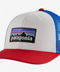 Hats Patagonia P-6 Logo Trucker Hat - White
